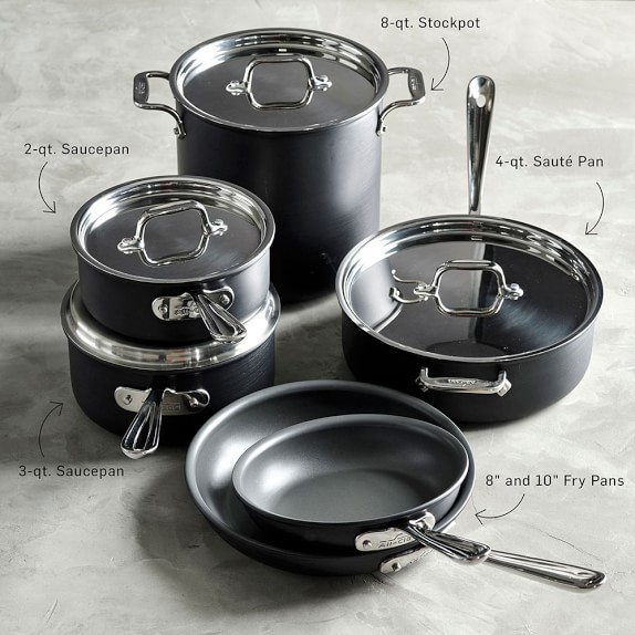 All Clad NS1 Nonstick Induction 10 Piece Cookware Set Williams Sonoma