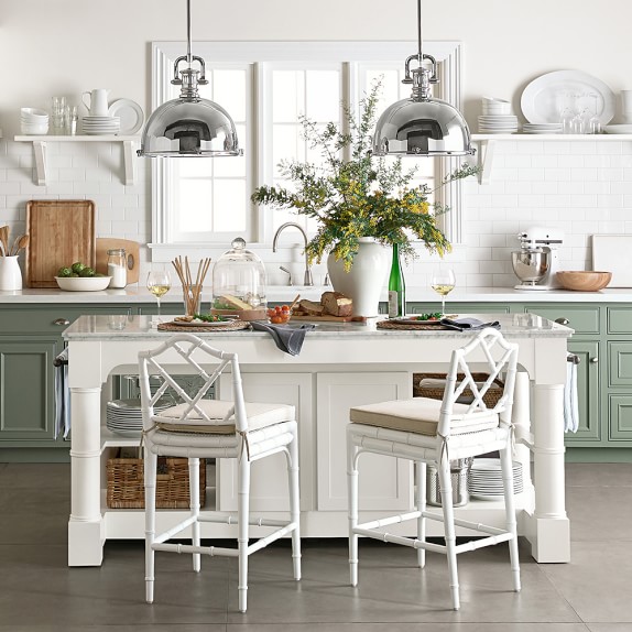 Barrelson Kitchen Island with Marble Top  Williams Sonoma
