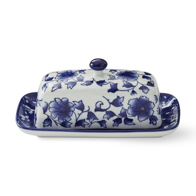 Blue & White Butter Dish 